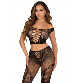 Leg Avenue | Комплект Leg Avenue Off Shoulder Crop Top and Legging One Size. Цена: 1 149 грн