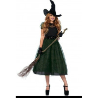 Жіночий костюм смарагдової відьми Darling Spellcaster S Жіночий костюм смарагдової відьми Darling Spellcaster S