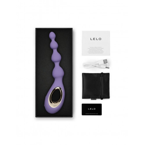 Lelo | Анальные бусы с вибрацией LELO Soraya Beads Violet Dusk, разный диаметр бусин, 8 режимов. Ціна 10938 грн. Фото: 1