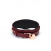 Liebe Seele | Ошейник с поводком Liebe Seele Wine Red Curved Collar. Цена 3 229 грн. Фото: 1