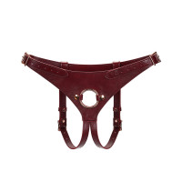 Liebe Seele | Трусики для страпона Liebe Seele Wine Red Strap on Harness. Цена 4 291 грн