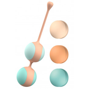 Liebe | Вагинальные шарики Liebe Kewos — Peach/Mint, 5 шариков в комплекте, 15, 25, 35, 45 и 55 г. Цена: 1 599 грн