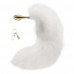 LOCKINK | Металлическая анальная пробка Лисий хвост LOCKINK SEVANDA White Fox-Tail Anal Rose-shape Plug. Цена 2 294 грн. Фото: 3