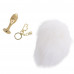 LOCKINK | Металлическая анальная пробка Кроличий хвост LOCKINK SEVANDA White Bunny-Tail Anal Rose-shape Plug. Ціна 929 грн. Фото: 2