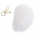 LOCKINK | Металлическая анальная пробка Кроличий хвост LOCKINK SEVANDA White Bunny-Tail Anal Pear-shape Plug. Цена 929 грн. Фото: 1