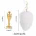 LOCKINK | Металлическая анальная пробка Кроличий хвост LOCKINK SEVANDA White Bunny-Tail Anal Pear-shape Plug. Цена 929 грн. Фото: 5