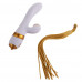 LOCKINK | Вибратор-кролик с флоггером LOCKINK SEVANDA Whip Vibrating Massage Wand - White & Golden. Ціна 3169 грн. Фото: 5