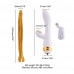 LOCKINK | Вибратор-кролик с флоггером LOCKINK SEVANDA Whip Vibrating Massage Wand - White & Golden. Ціна 3169 грн. Фото: 6