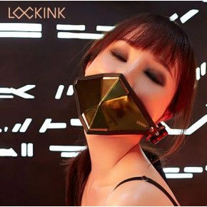 LOCKINK | Маска кляп киберпанк золотистая Lockink. Цена: 3 075 грн