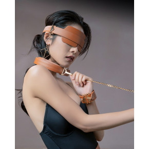 LOCKINK | Маска на глаза кожаная Коричневый Lockink. Цена: 3 419 грн
