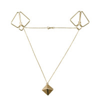 LOCKINK | Зажимы для сосков с тяжелой подвеской LOCKINK Nipple Clamps with Heavy Pendant - Golden. Цена 749 грн