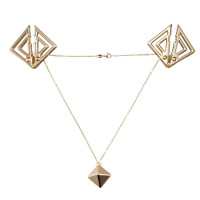 LOCKINK | Зажимы для сосков с тяжелой подвеской LOCKINK Adjustable Nipple Clamps with Heavy Pendant - Golden. Цена 949 грн