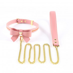 LOCKINK | Поводок LOCKINK SEVANDA Love Heart Butterfly Leather Collar Set - Pink. Цена: 1 329 грн