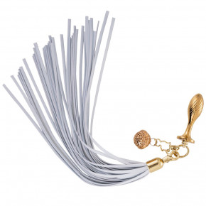 LOCKINK | Металлическая анальная пробка Хвост пони LOCKINK SEVANDA White Pony-Tail Anal Pear-shape Plug. Ціна: 1029 грн