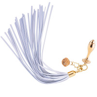 LOCKINK | Металлическая анальная пробка Хвост пони LOCKINK SEVANDA White Pony-Tail Anal Rose-shape Plug. Ціна 874 грн