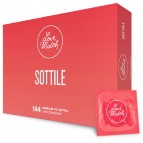 Love Match | Презервативы - Sottile (Thin), 54 мм, 144 шт.. Цена: 2 355 грн