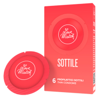 Love Match | Презервативы - Sottile (Thin), 54 мм, 6 шт.. Цена 217 грн