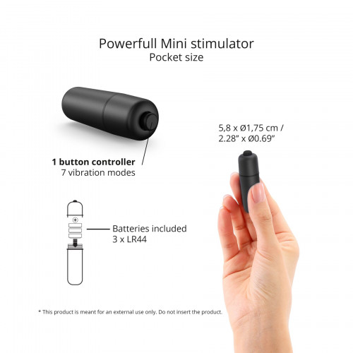 Love To Love | Вибропуля Love To Love WAOUHHH - BLACK ONYX, 7 режимов, на батарейках. Цена 499 грн. Фото: 1