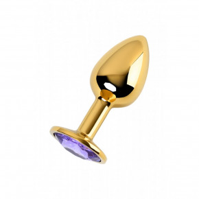 Loveshop | Анальна пробка Loveshop Gold Metal violet, M. Ціна: 495 грн