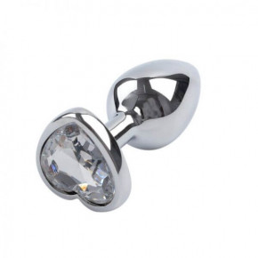 Loveshop | Анальная пробка Silver Heart Diamond, M. Цена: 585 грн