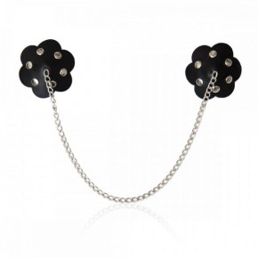 Loveshop | Пэстисы на цепочке в форме цветка Black Flower. Цена: 350 грн