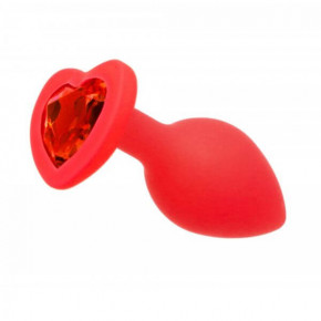 Loveshop | Анальная пробка Red Silicone Heart Red, M. Цена: 585 грн