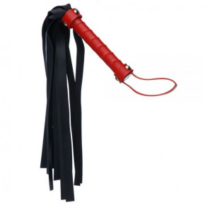 Loveshop | Плетка из экокожи с красной рукояткой FLOGGER BLACK/RED. Цена: 350 грн