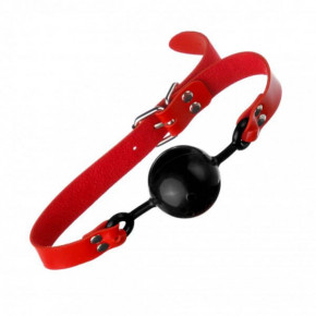 Loveshop | Кляп з екошкіри Loveshop Latex BREATHABLE BALL GAG RED / BLACK. Ціна: 550 грн
