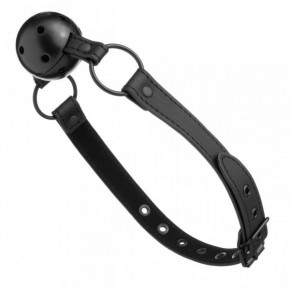 Кляп из экокожи Loveshop BREATHABLE BALL GAG BLACK