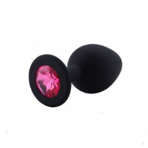 Loveshop | Анальная пробка Black Silicone Dark Pink, S. Цена: 395 грн