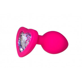 Loveshop | Анальная пробка Pink Silicone Heart White Shape S. Цена: 485 грн