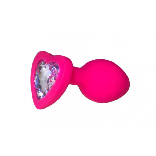 Loveshop | Анальная пробка Pink Silicone Heart White Shape S. Цена 485 грн Loveshop | Анальная пробка Pink Silicone Heart White Shape S. Цена 485 грн