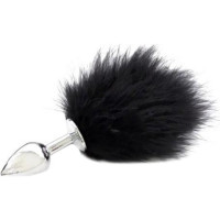 Loveshop | Анальная пробка с хвостиком S, черная, 6 х 2.5 см. Цена 464 грн