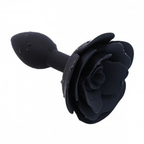 Loveshop | Анальная пробка в форме розы, силикон, черная, 7 х 2.7 см. Ціна: 995 грн