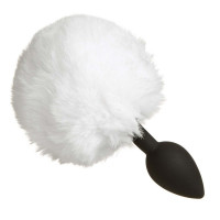 Loveshop | Анальная силиконовая пробка с хвостиком зайки white S. Цена 395 грн