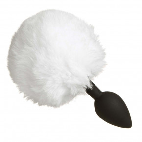 Loveshop | Анальная силиконовая пробка с хвостиком зайки white S. Цена: 395 грн