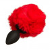 Loveshop | Анальная пробка с помпоном Зайка Silicone, RED S. Цена 349 грн. Фото: 1