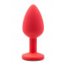 Loveshop | Анальна Пробка Red Silicone Light Blue, M. Ціна 470 грн. Фото: 2