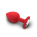 Loveshop | Анальная пробка Red Silicone Diamond, S. Цена 350 грн. Фото: 3
