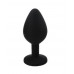 Loveshop | Анальная пробка Black Silicone Heart Diamond, S. Цена 485 грн. Фото: 2