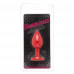 Loveshop | Анальная пробка Red Silicone Heart White S. Цена 495 грн. Фото: 1