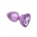 Loveshop | Анальная пробка CalExotics Diamond Heart Plug Small, фиолетовая, 5,7 × 3,2 см. Цена 895 грн. Фото: 1