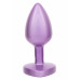 Loveshop | Анальная пробка CalExotics Diamond Heart Plug Small, фиолетовая, 5,7 × 3,2 см. Цена 895 грн. Фото: 3
