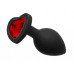 Loveshop | Анальная пробка Loveshop Black Silicone Herart RED, S. Цена 485 грн. Фото: 1