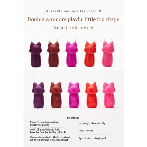 Loveshop | Свеча лисичка низкотемпературная Roomfun Barbie с ароматом ванили и маракуйи, фиолетово-малиновая. Цена 550 грн. Фото: 5