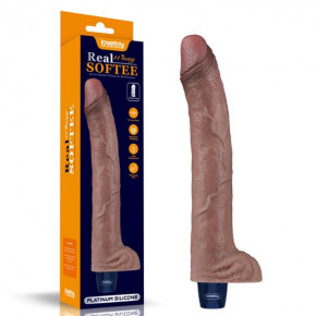 Lovetoy | Вибратор REAL SOFTEE Rechargeable Silicone Vibrating Dildo 11". Цена: 2 571 грн