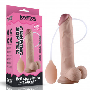 Lovetoy | Фалоімітатор Soft Ejaculation Cock With Ball Flesh 9". Ціна: 1452 грн