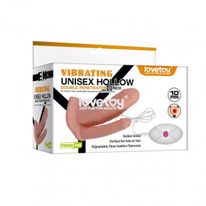 Lovetoy | Страпон - Vibrating Unisex Hollow Strap On. Ціна: 1864 грн