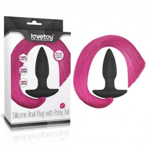 Lovetoy | Анальная пробка-Anal Plug with Pony Tail Red. Цена: 824 грн