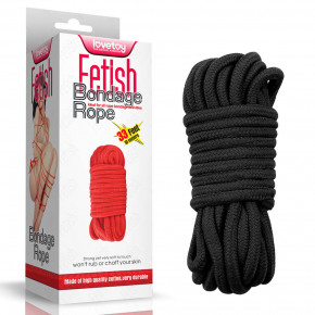 Lovetoy | Веревка-Fetish Bondage Rope Black, 10 м. Цена: 443 грн